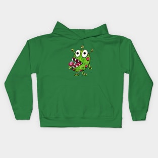 Funny Green Monster Kids Hoodie